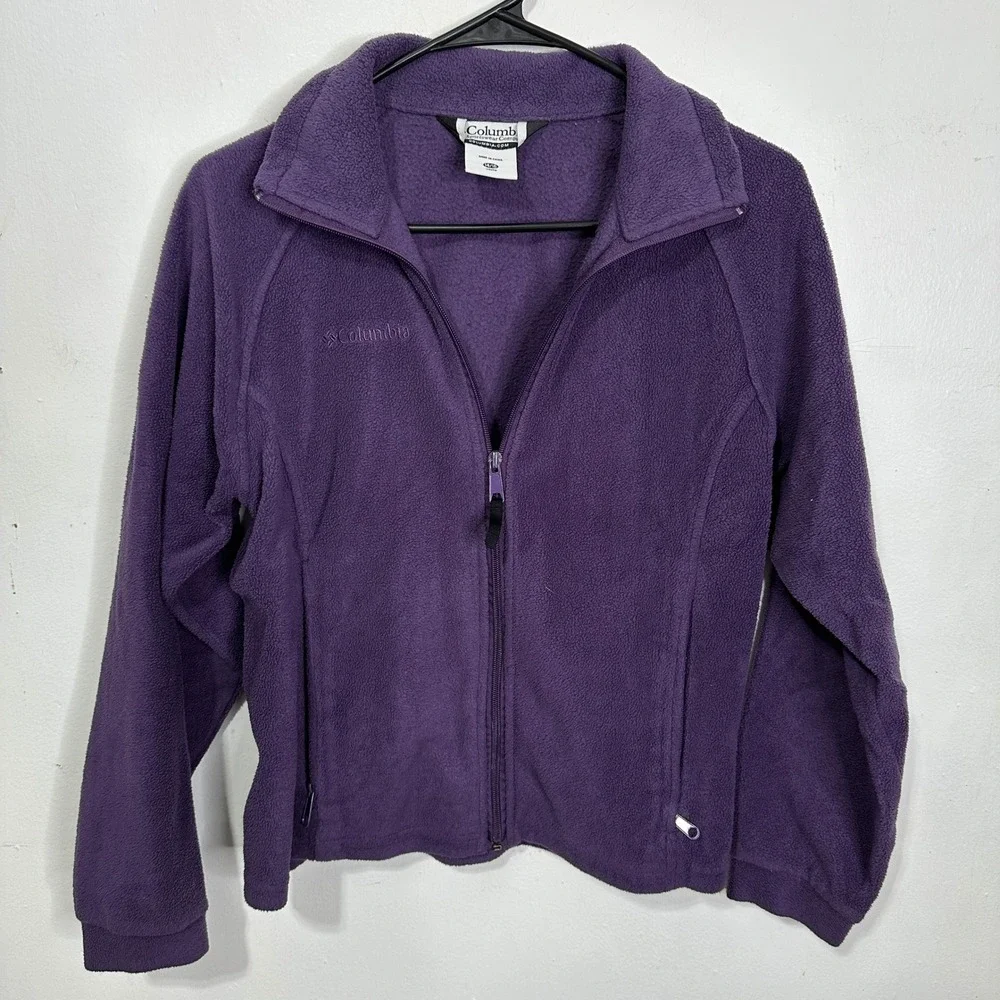 Columbia Youth Purple Full Zip Fleece Jacket WG6187 Size 14/16 Large